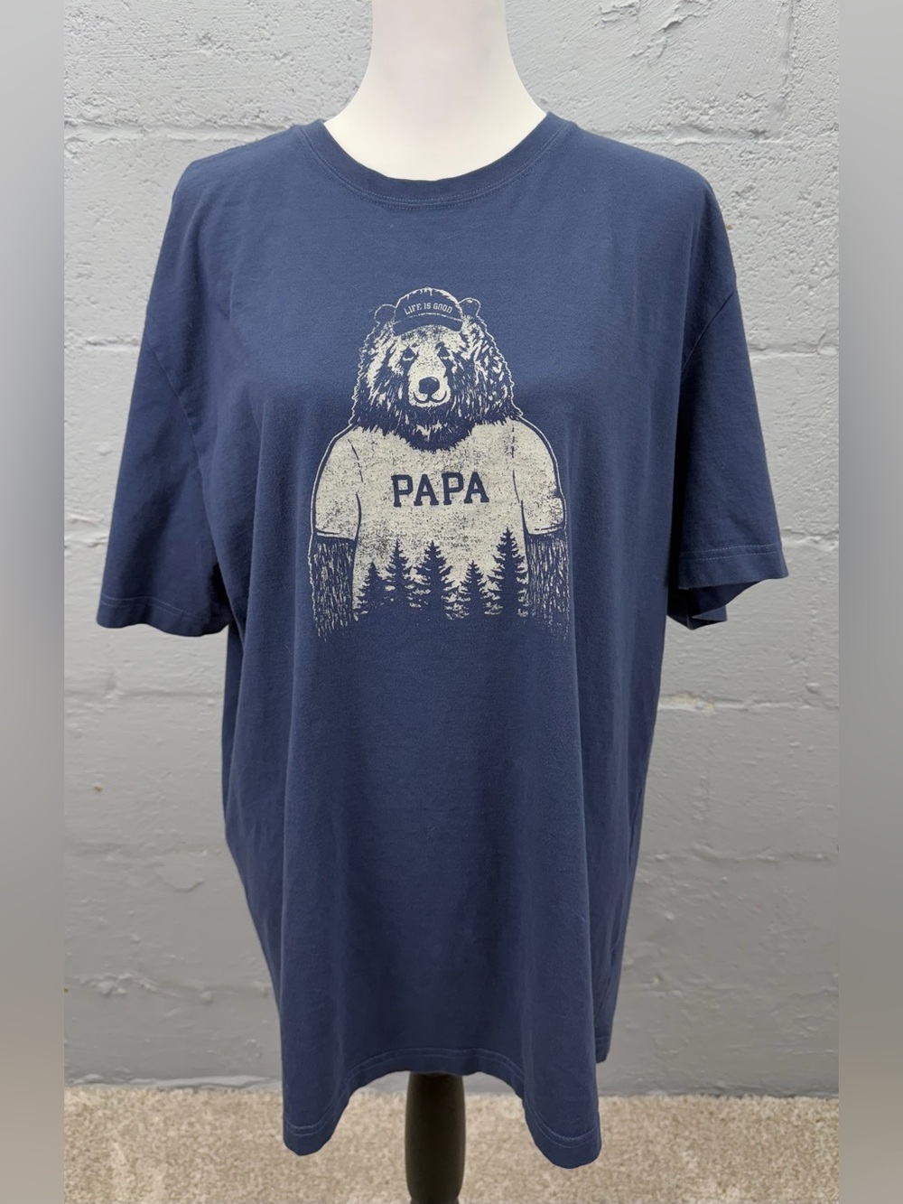 Life is Good Men's Crusher Tee Papa Bear Graphic Print Short Sleeve Shirt Sz XL